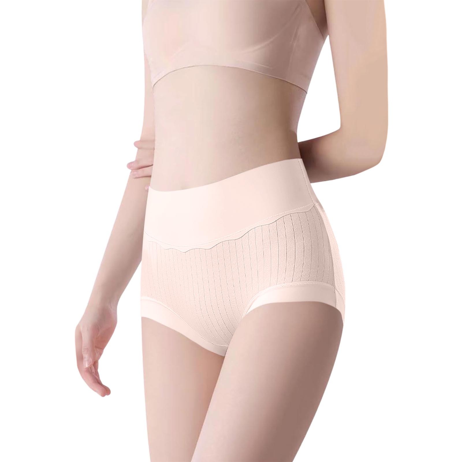 thumbnail image 2 of Ropa interior sin costuras de cintura alta para mujer: entrepierna 7A, material de clase A para bebés, control ligero del abdomen, 2 of 4